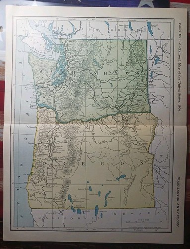 1904 antique railroad map - ~1904,